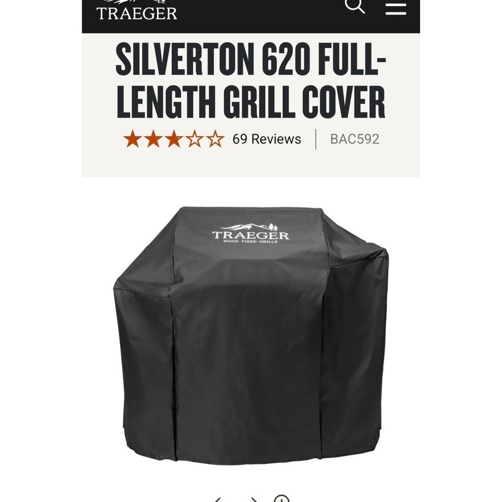 Traeger Select Grill Full Length Cover Black All Weather BAC592 Fits Select Pro